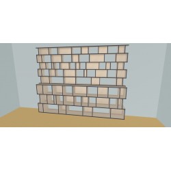 Custom bookcase  (H239cm - W350 cm)