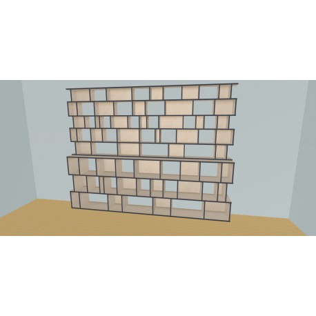 Custom bookcase  (H239cm - W350 cm)