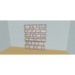 Custom bookcase  (H215cm - W210 cm)