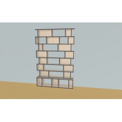 Custom bookcase  (H227cm - W140 cm)