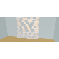 Custom bookcase  (H247cm - W265 cm)