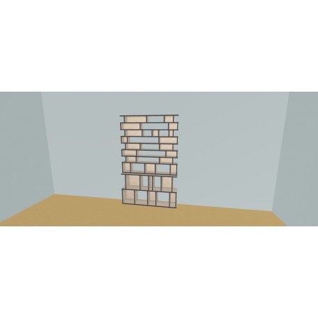 Boekenkast op maat  (H203cm - B142 cm)