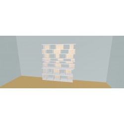Custom bookcase  (H206cm - W210 cm)