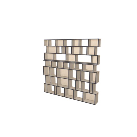 Custom bookcase  (H212cm - W223 cm)