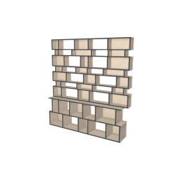 Custom bookcase  (H221cm - W210 cm)