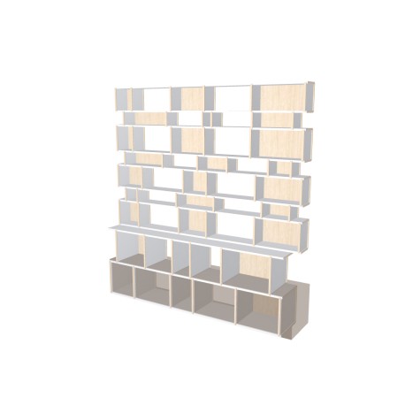 Custom bookcase  (H221cm - W210 cm)