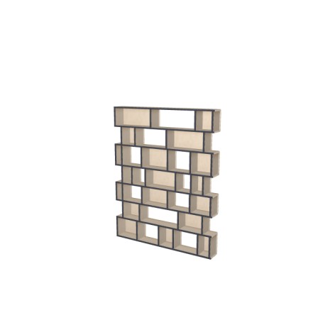 Boekenkast op maat  (H174cm - B140 cm)