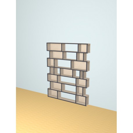 Boekenkast op maat  (H179cm - B140 cm)
