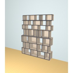 Custom bookcase  (H223cm - W180 cm)