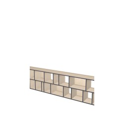Custom bookcase  (H73cm - W350 cm)