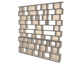 Custom bookcase  (H279cm - W262 cm)