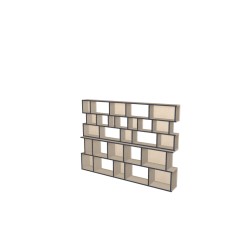 Boekenkast op maat  (H153cm - B210 cm)