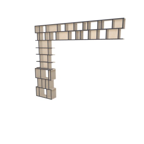 Custom bookcase  (H263cm - W313 cm)