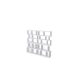 Meuble Bibliothèque sur-mesure (H153cm - L169 cm) - Blanc