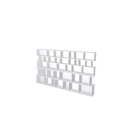 Meuble Bibliothèque sur-mesure Blanc (H.153cm - L.259 cm)