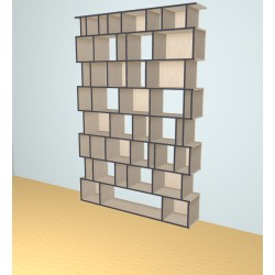 Meuble Bibliothèque sur-mesure (H281cm - L187 cm)