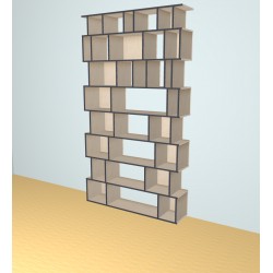 Meuble Bibliothèque sur-mesure (H281cm - L157 cm)