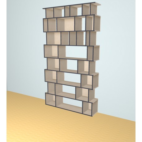Meuble Bibliothèque sur-mesure (H281cm - L157 cm)