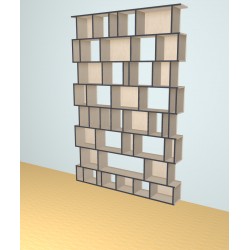 Meuble Bibliothèque sur-mesure (H281cm - L187 cm)