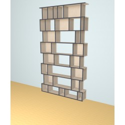 Meuble Bibliothèque sur-mesure (H281cm - L157 cm)