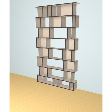Meuble Bibliothèque sur-mesure (H281cm - L157 cm)