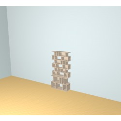 Meuble Bibliothèque sur-mesure (H140cm - L70 cm)