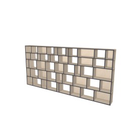 Meuble Bibliothèque sur-mesure (H165cm - L343 cm)