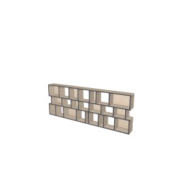 Meuble Bibliothèque sur-mesure Naturel & Noir (H.100cm - L.270 cm)