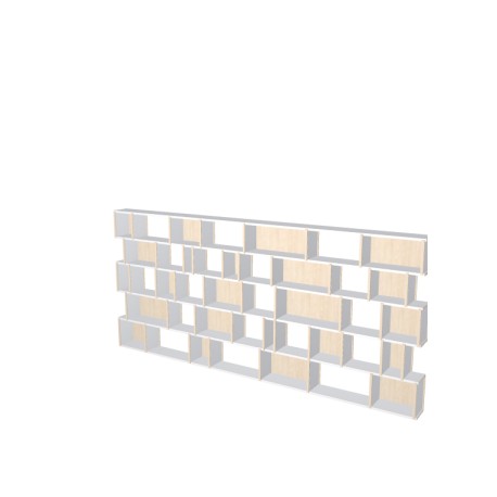 Boekenkast op maat  (H130cm - B285 cm)