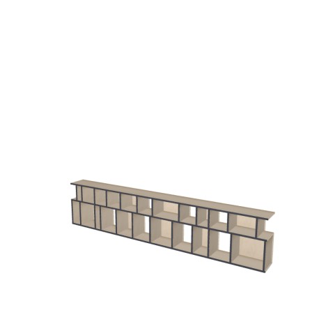 Custom bookcase  (H61cm - W285 cm)