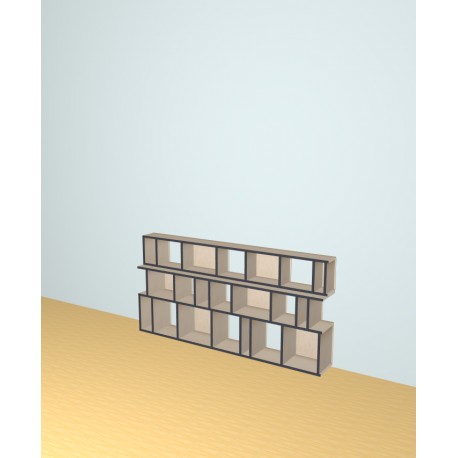 Boekenkast op maat  (H93cm - B189 cm)