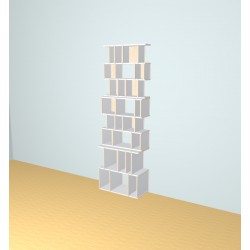 Boekenkast op maat (H232cm - B75 cm)