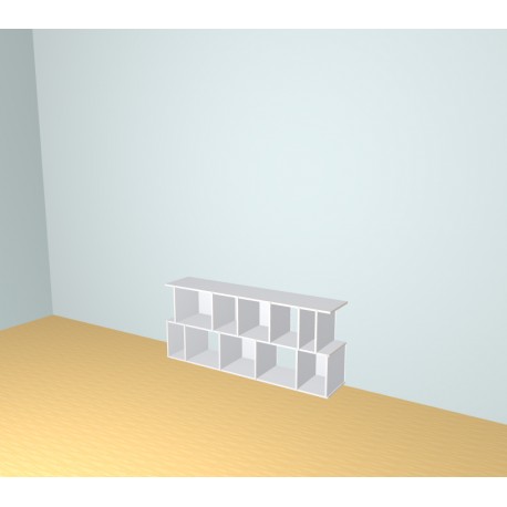 Custom bookcase  (H73cm - W170 cm)