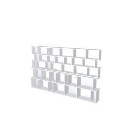Boekenkast op maat  (H153cm - B249 cm)