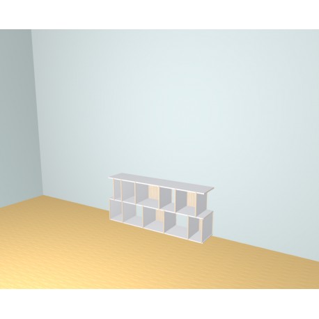 Boekenkast op maat  (H73cm - B170 cm)