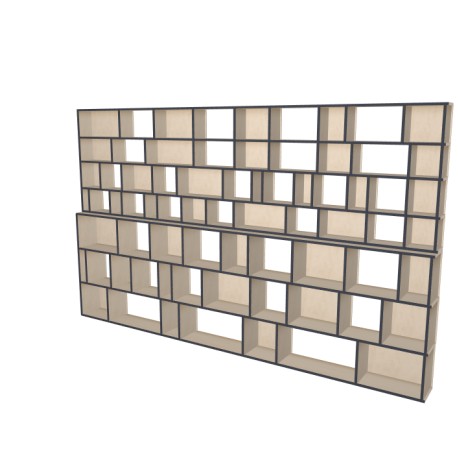 Custom bookcase  (H212cm - W350 cm)