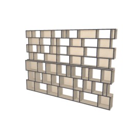 Custom bookcase  (H212cm - W305 cm)