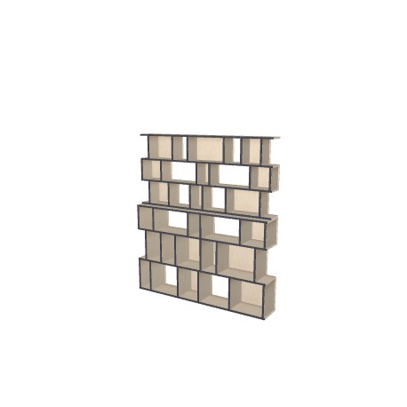 Boekenkast op maat  (H179cm - B160 cm)