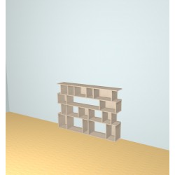Custom bookcase  (H112cm - W158 cm)