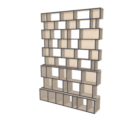 Custom bookcase  (H268cm - W190 cm)
