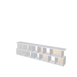 Boekenkast op maat  (H73cm - B284 cm)