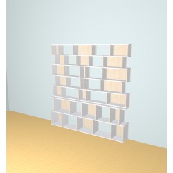 Boekenkast op maat  (H203cm - B200 cm)