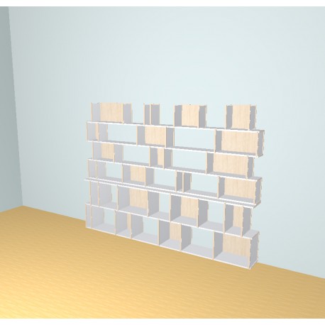 Custom bookcase  (H233cm - W250 cm)