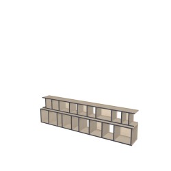 Custom bookcase  (H66cm - W250 cm)