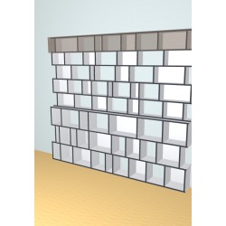 Custom bookcase  (H242cm - W277 cm)