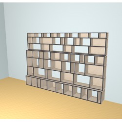 Custom bookcase  (H202cm - W300 cm)