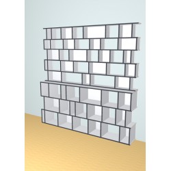 Custom bookcase  (H242cm - W242 cm)