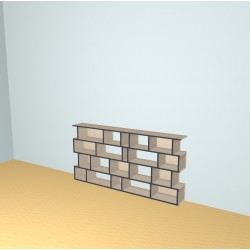 Custom bookcase  (H102cm - W200 cm)