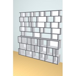 Custom bookcase  (H242cm - W242 cm)