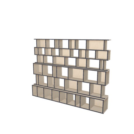 Custom bookcase  (H190cm - W250 cm)